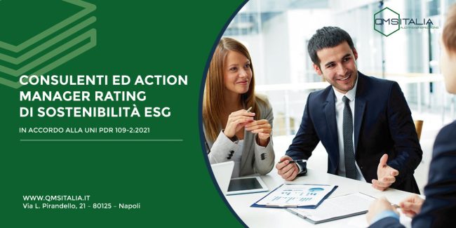 CORSO PER CONSULENTI PER IL RATING DI SOSTENIBILITÀ ESG ED ACTION MANAGER