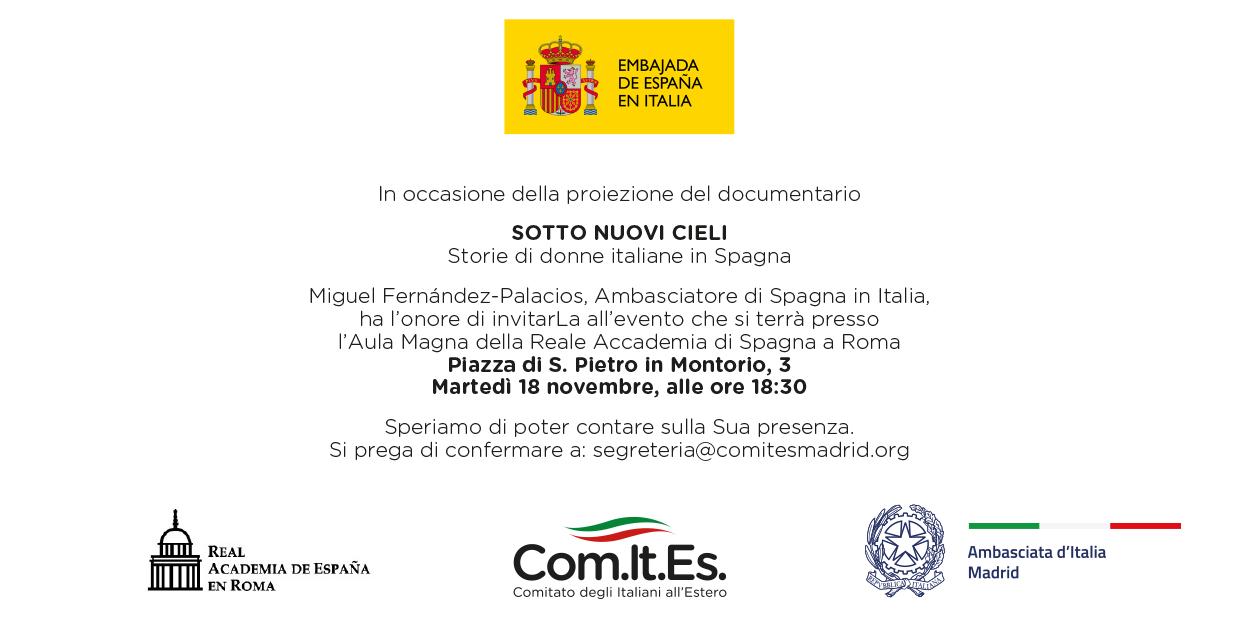 QMS Italia per Sotto Nuovi Cieli presso l'ambasciata spagnola
